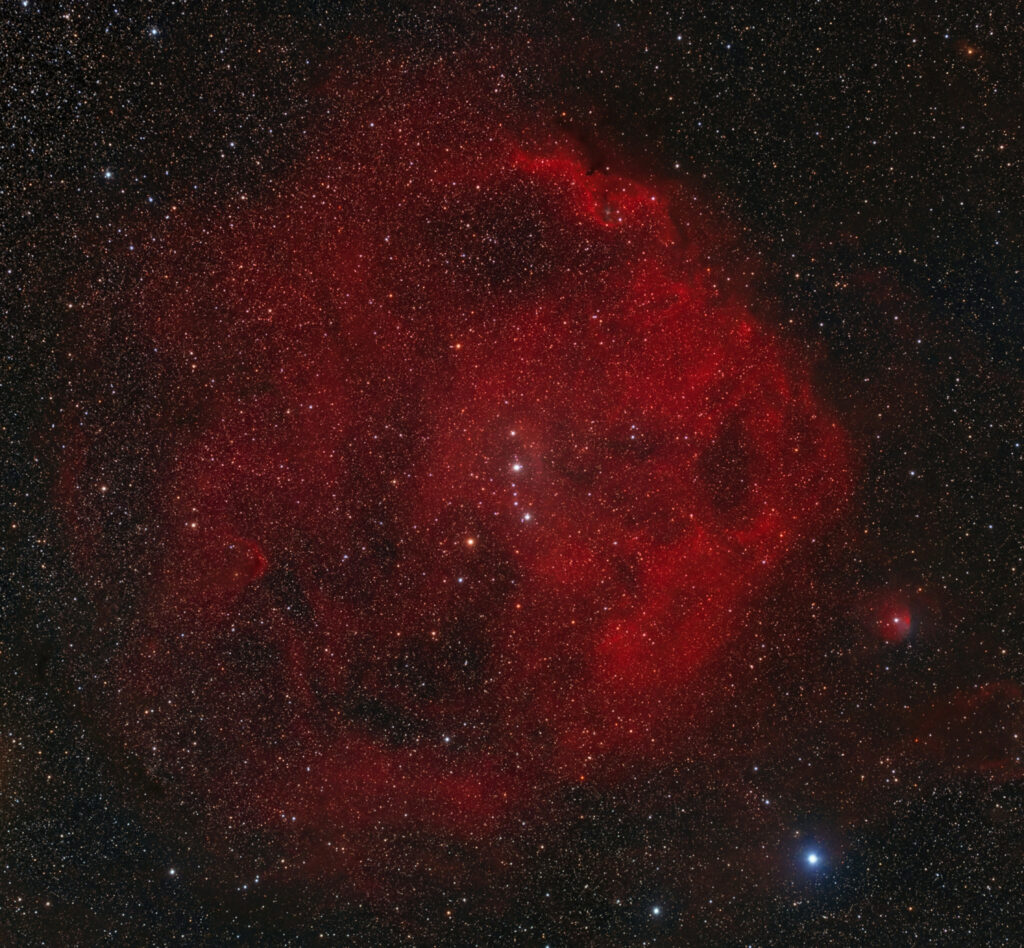 Vivid Red Nebula Wallpaper: Captivating Cosmic Space Background