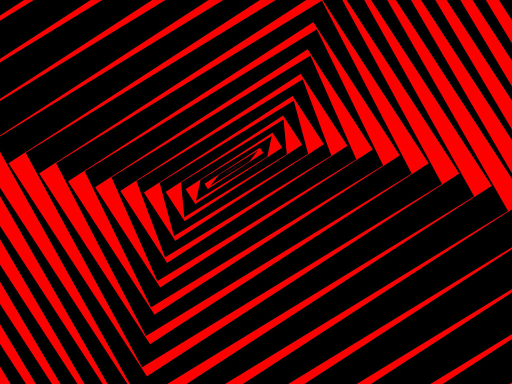 Red and Black Abstract Spiral Wallpaper - Mesmerizing Optical Illusion