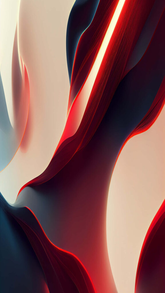Vibrant Red and Blue Waves Abstract Wallpaper Background