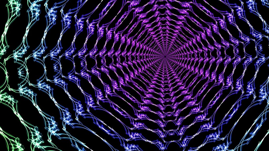 Mesmerizing Geometric Pattern Wallpaper - Dark Purple to Blue Transition