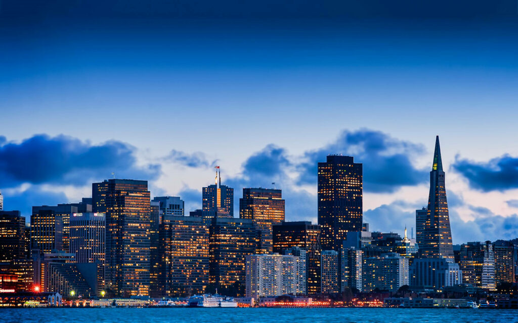 Stunning 4K San Francisco Skyline Wallpaper - Evening Blue Tones