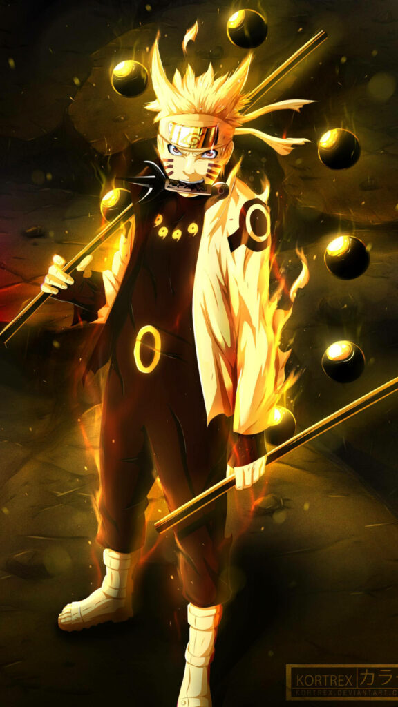 Six Paths Sage Mode: A Stunning Naruto Phone Wallpaper in Perfect Combination State