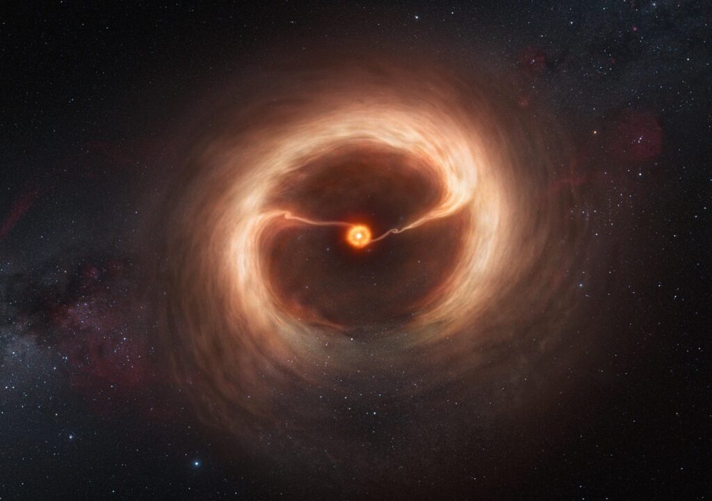 Cosmic Circle Wallpaper: Captivating Space-Themed Background