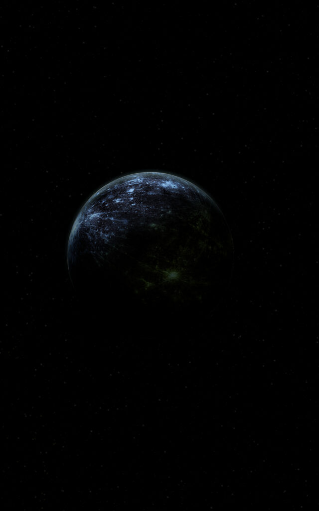 Stunning Shadowed Planet Wallpaper: Cosmic Beauty in Space