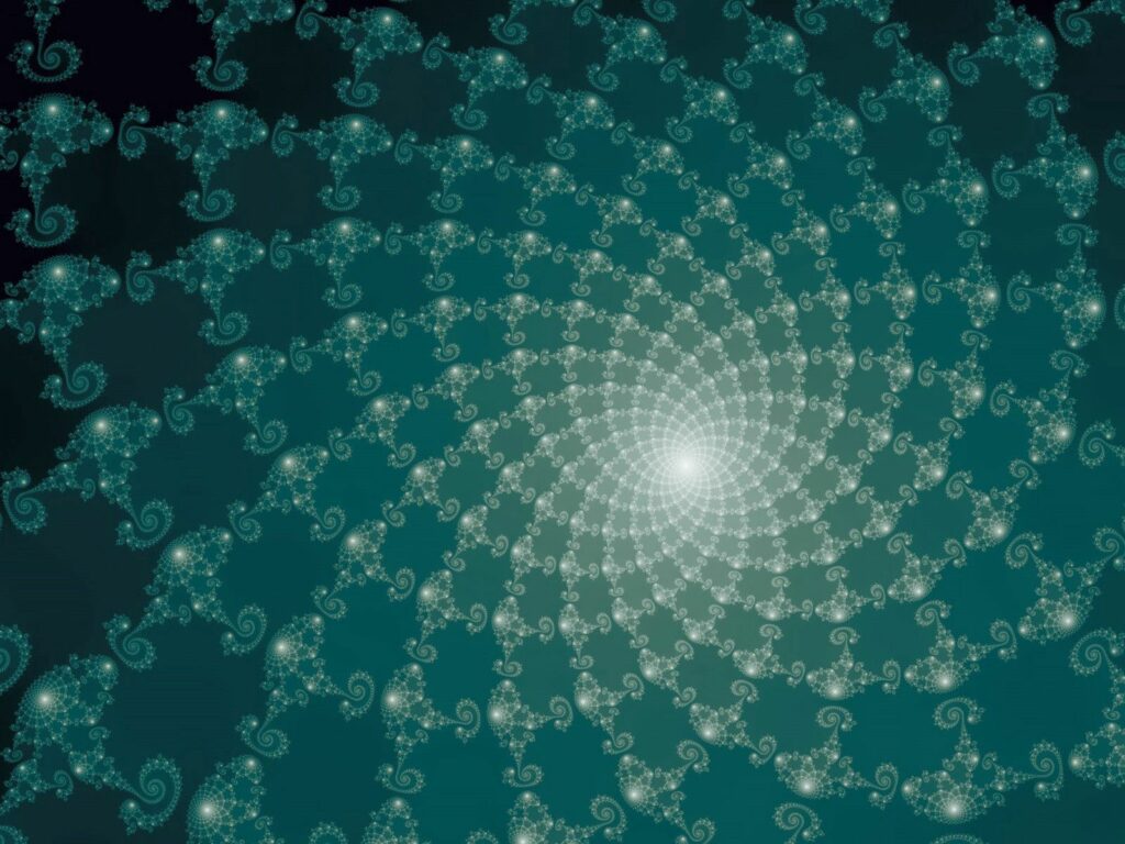 Mesmerizing Fractal Spiral Wallpaper - Intricate Gradient Background