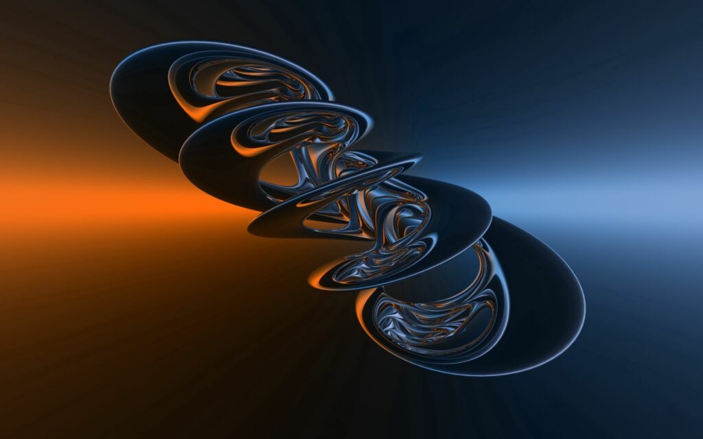 Mesmerizing Spiral Wallpaper: Twisted Metallic Gradient Design