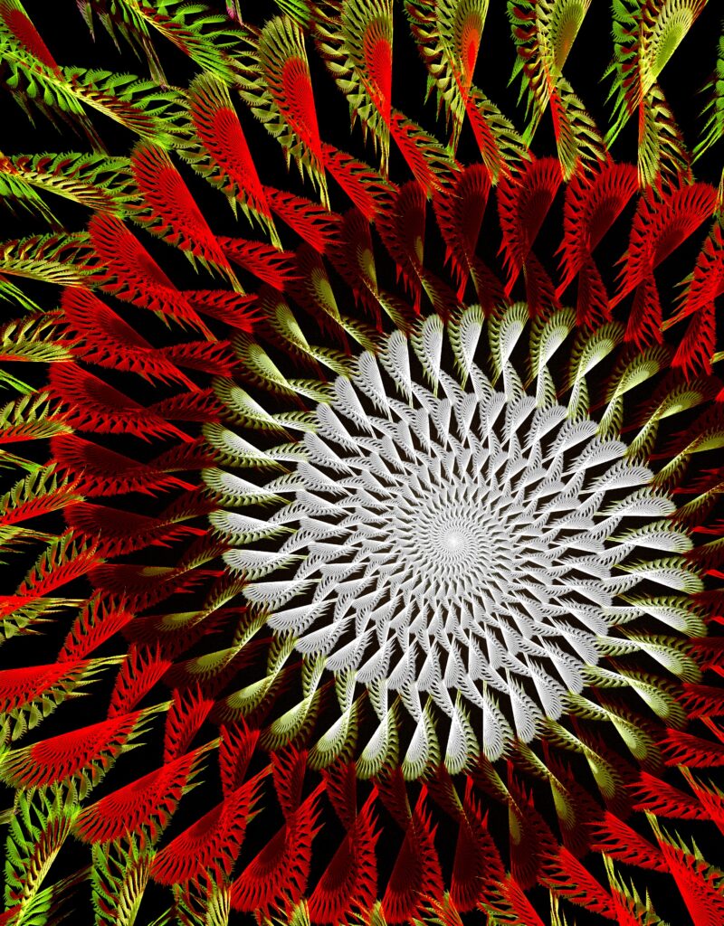 Vibrant Multicolored Spiral Fractal Wallpaper - Intricate Abstract Background