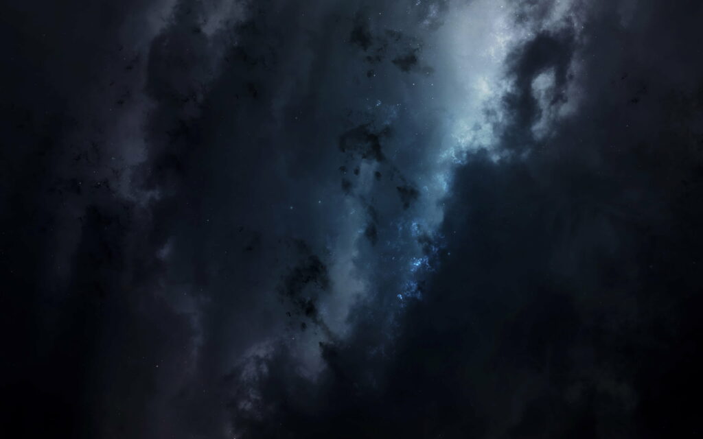 Stunning Starry Sky HD Wallpaper with Ethereal Clouds Background
