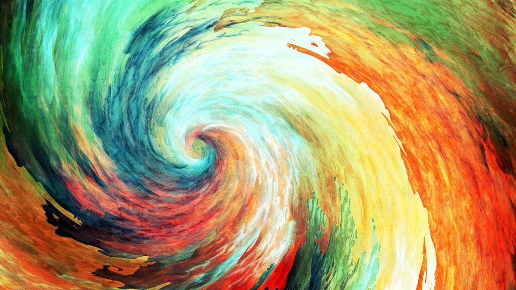 Vivid Swirls: A Mesmerizing Swirling Abstract Art Wallpaper