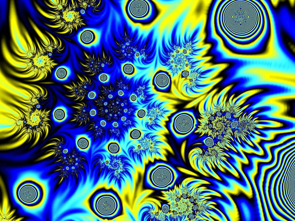 Enchanting Blue Illusion: Mesmerizing Trippy Background in 1024 X 768 Resolution Wallpaper
