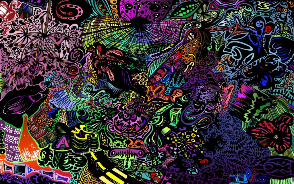 Cosmic Kaleidoscope: A Mesmerizing Trip through the Galactic Abyss Wallpaper