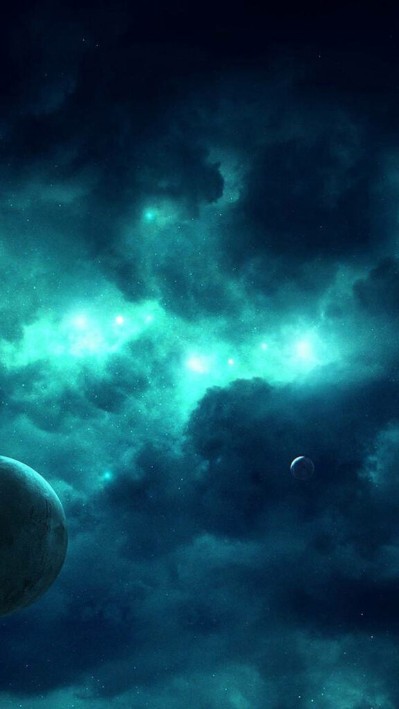 Mesmerizing Turquoise Galaxy Wallpaper for Samsung Galaxy S7 Edge