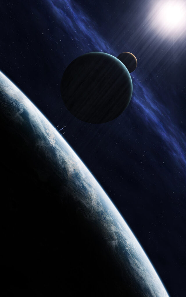 Mesmerizing Universe Wallpaper: Radiant Planets & Starry Serenity