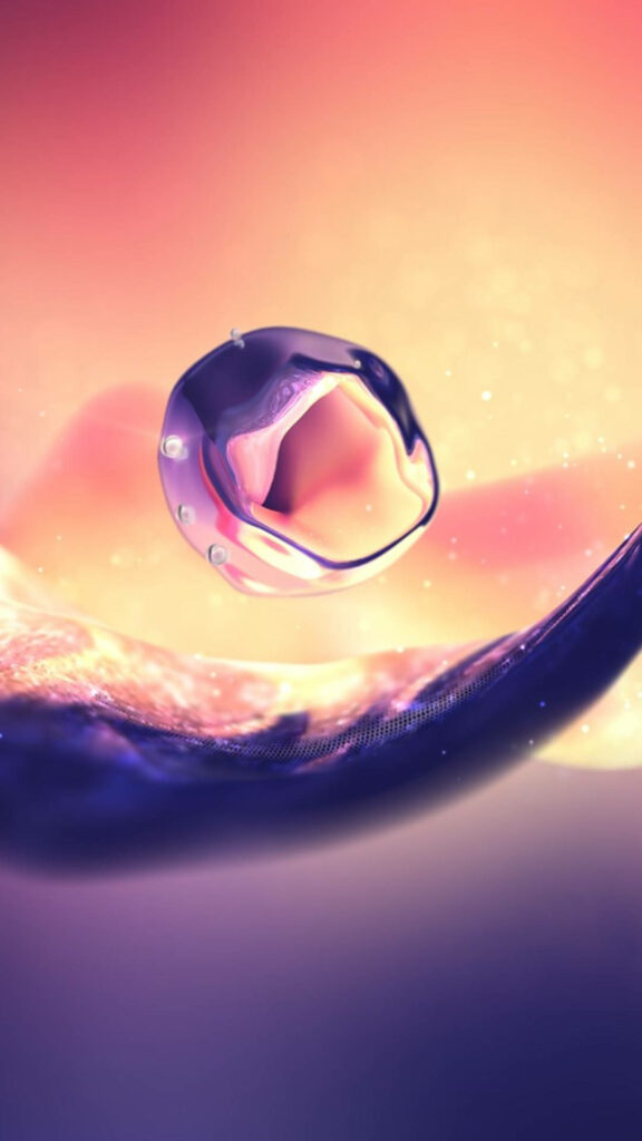 Dreamy Water Droplet Wallpaper for Samsung Galaxy S4 - Vibrant Hues