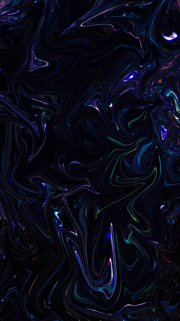 Vibrant Wavy Abstract Wallpaper with Thick Texture on Dark Background