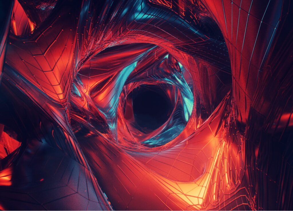 Vibrant 3000x2160 Wormhole Wallpaper: Futuristic Abstract Background
