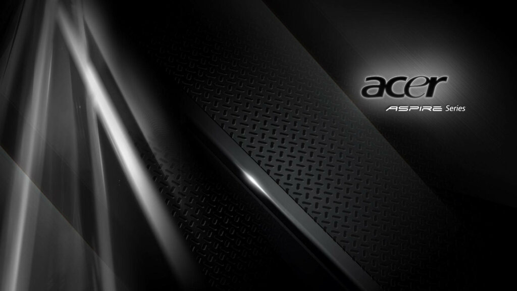 Metallic Acer Aspire Series logo on dark textured background sleek modern tech wallpaper