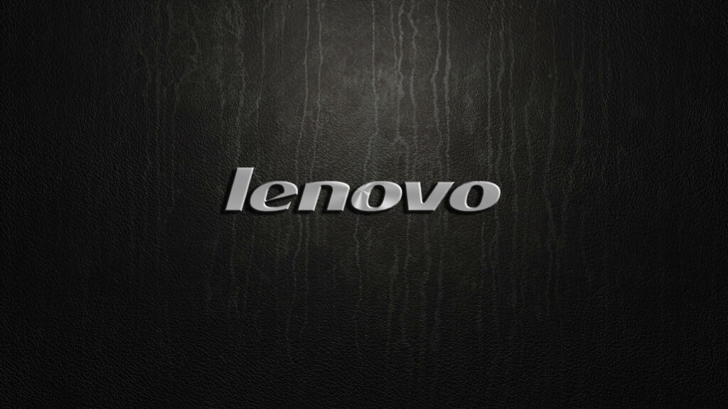 Lenovo Logo Shines in Chic Metallic Wallpaper with Leather Texture