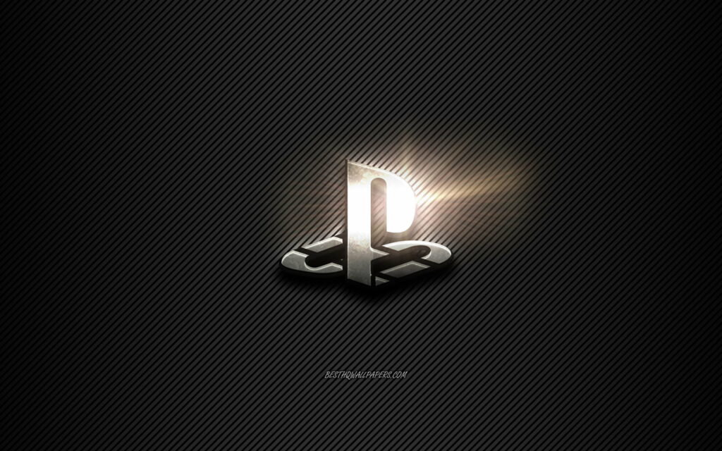PlayStation Emblem: Unleashing the Power of Carbon-Forged Metal Wallpaper