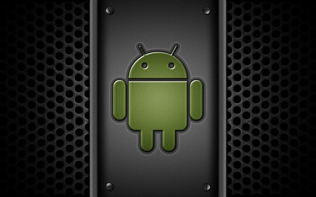 Metallic Fusion: Android Logo Transforms into an Epic Tablet Background! Wallpaper