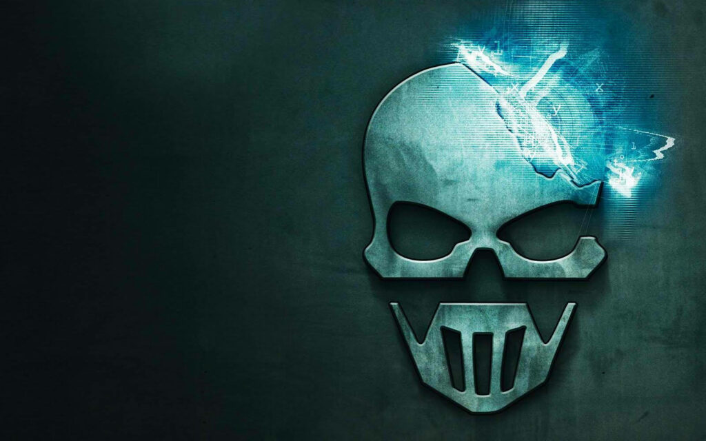 Cracked Metal Marvel: HD 3D Skull Wallpaper on Steel Background