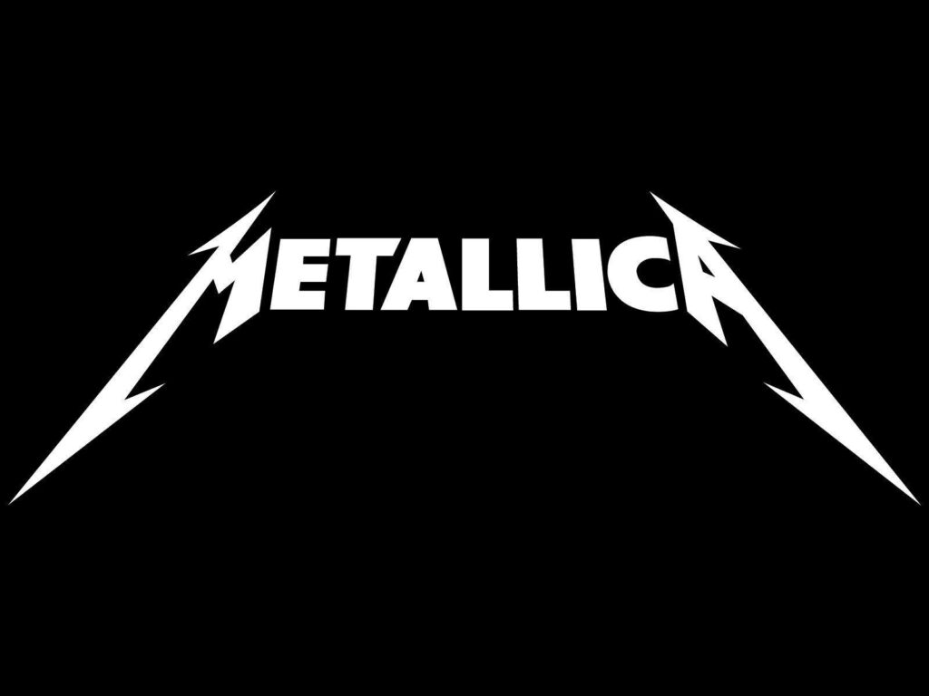 Metallica Logo Wallpaper: Iconic Typography on Black Background