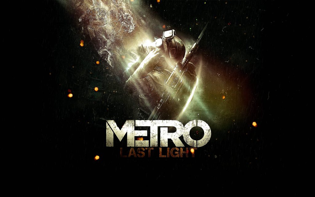 Artyom in gas mask and tactical gear in gritty Metro Last Light post-apocalyptic wallpaper