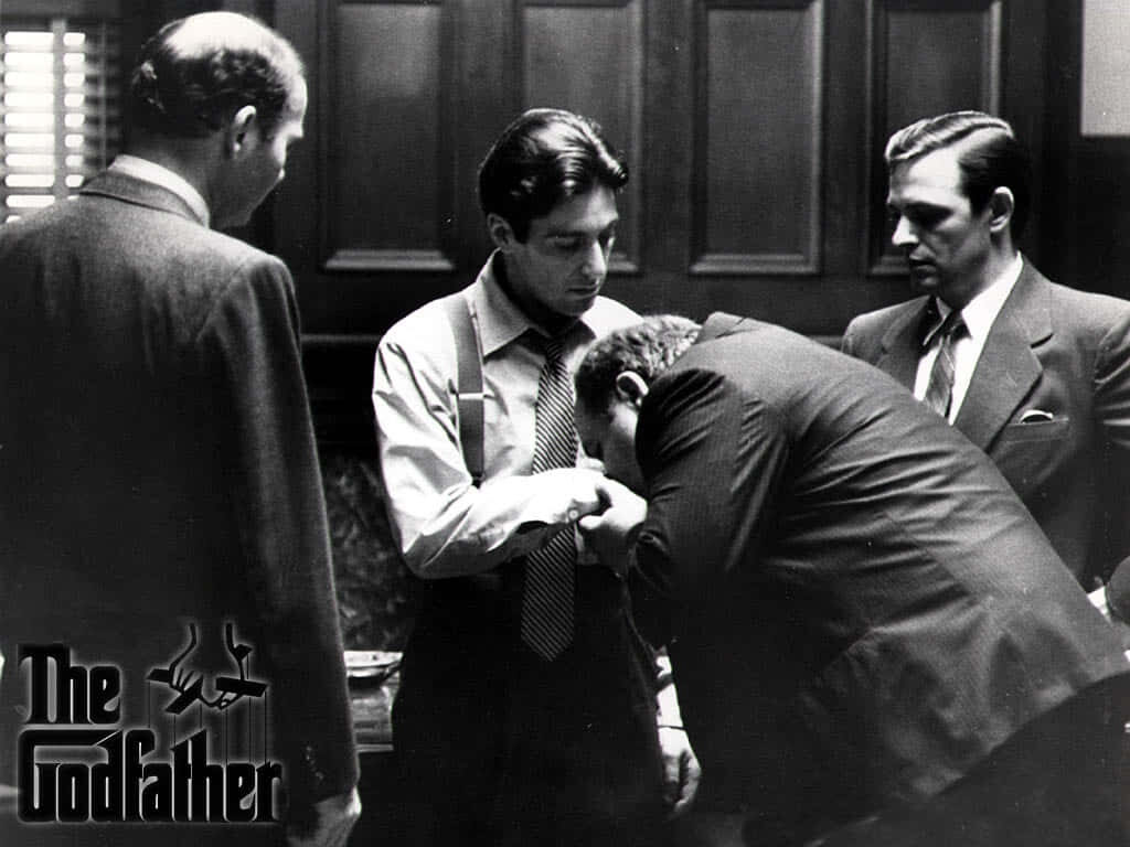 Michael Corleone Hand-Kissed Wallpaper from The Godfather - Iconic Scene