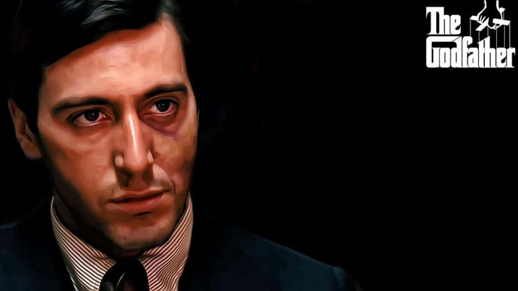 Michael Corleone Wallpaper: Resilient Icon of *The Godfather* with Bruised Face