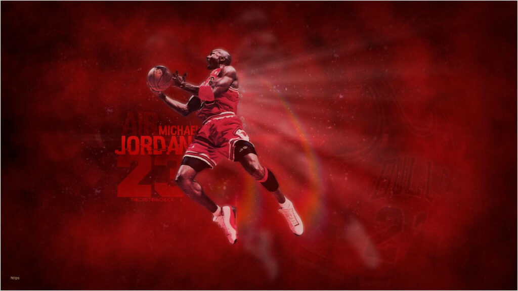 Leaping Legend: Michael Jordan Defying Gravity in a Monochrome Masterpiece Wallpaper