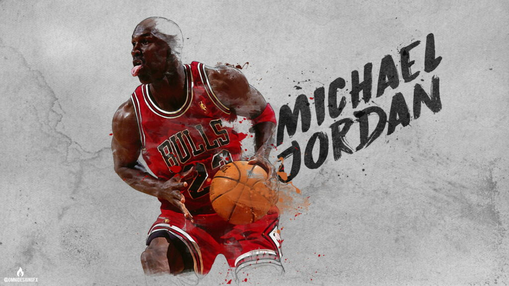 Michael Jordan: Iconic Chicago Bulls Player in Action Wallpaper