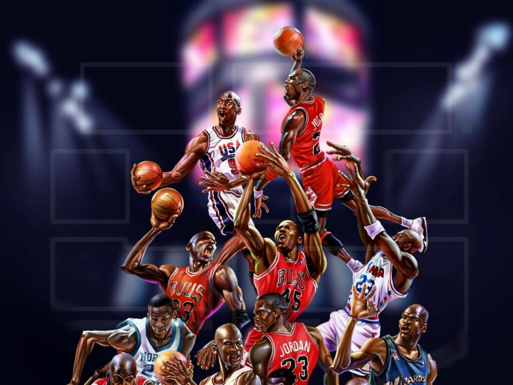 Michael Jordan: The Iconic Champion of the Chicago Bulls - A Legendary NBA Figure Wallpaper