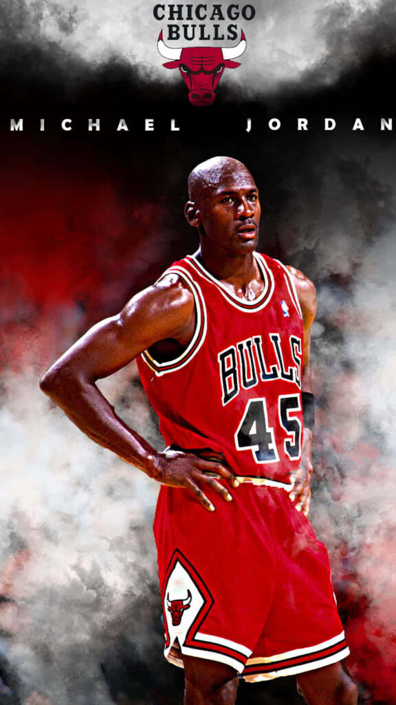 The Unrivaled Legend: Michael Jordan Soaring Towards Greatness Wallpaper