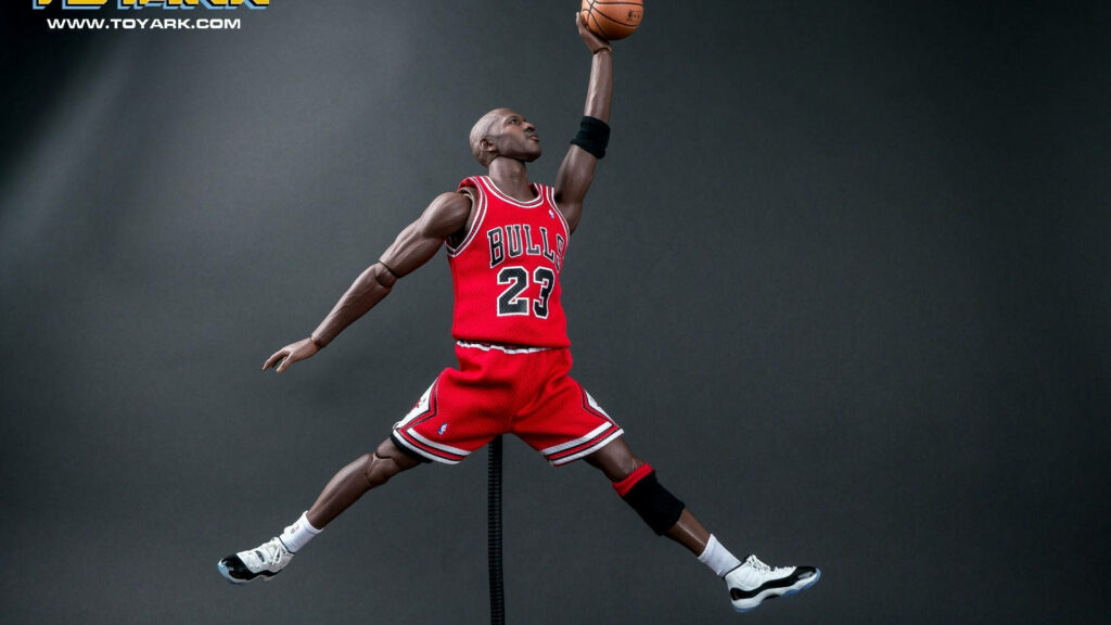 The Legend of Michael Jordan: A Portrait of Basketball Greatness Wallpaper