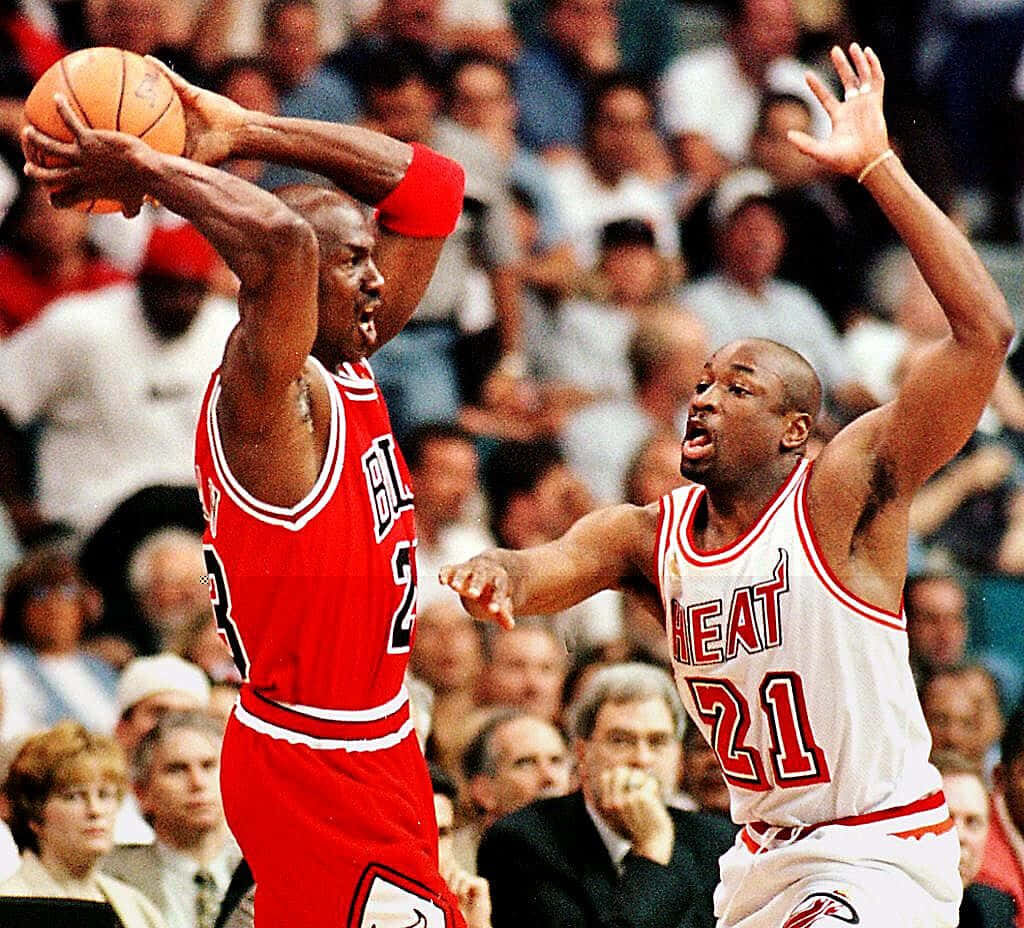 His Airness: Reliving Michael Jordan's Legacy through this Iconic Black and White Masterpiece Wallpaper