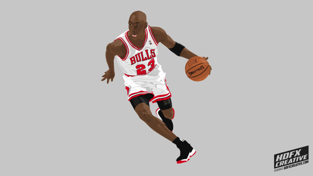 Michael Jordan: The Undisputed Basketball Legend Striking His Iconic Shooting Pose in an Inspiring Background Image Wallpaper