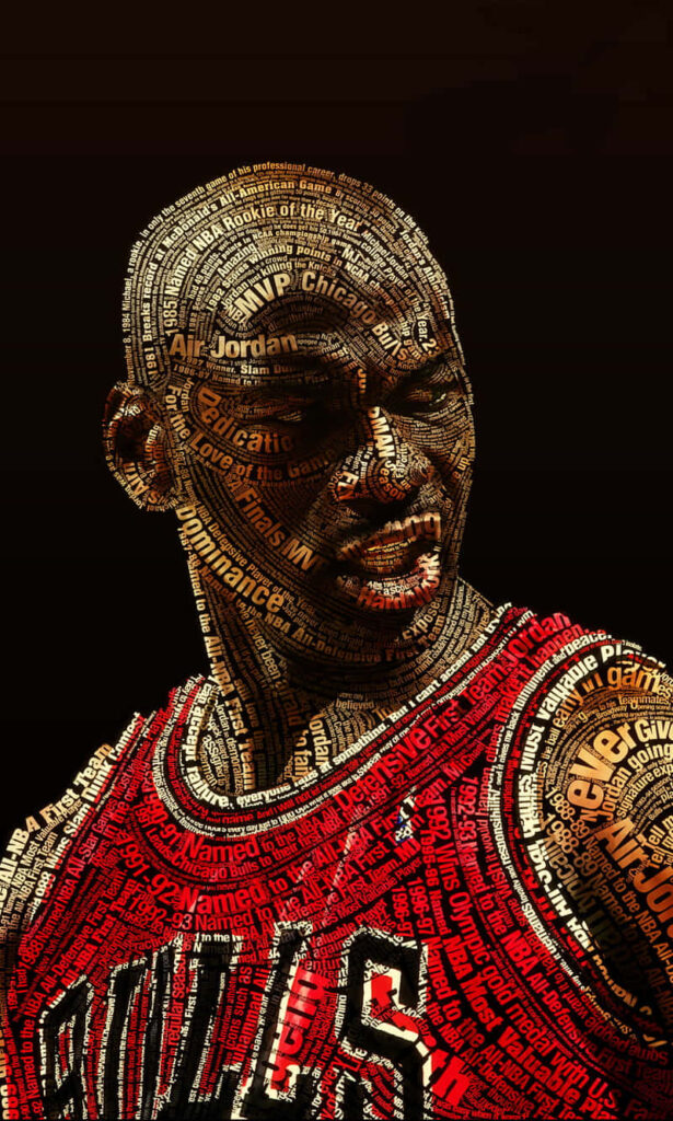 Airborne Legend: Michael Jordan's Gravity-Defying Hoop Mastery Wallpaper