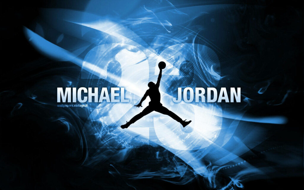 The Airborne Legend: Michael Jordan Dominates with an Unforgettable Slam in His Iconic Bulls Jersey Wallpaper