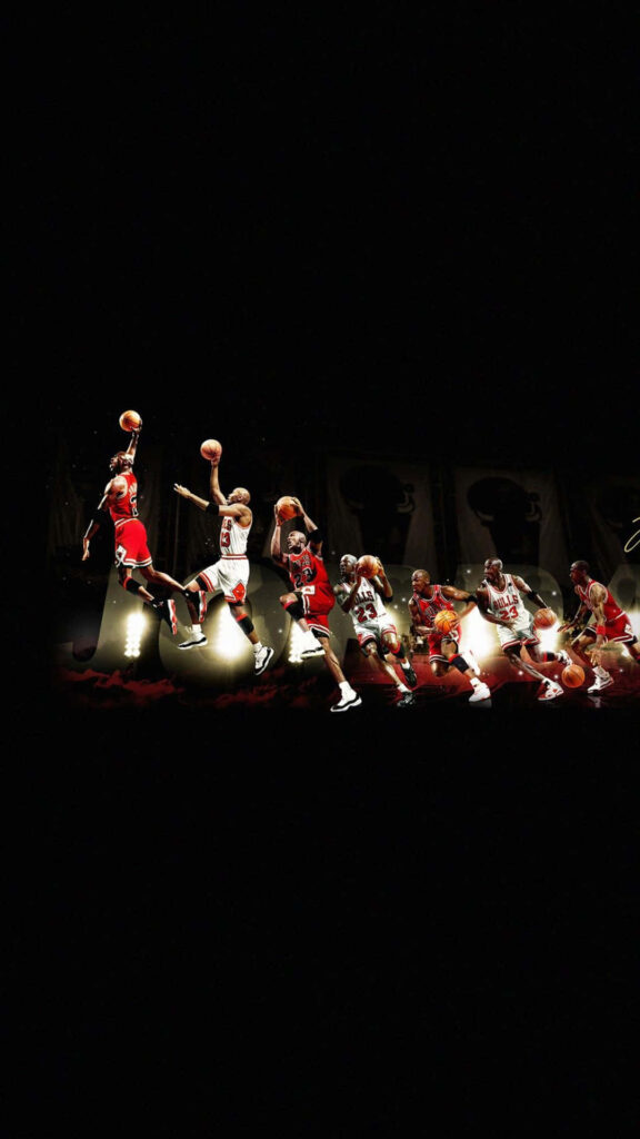 Airborne Legend: Michael Jordan Soars Above His Prime - Mesmerizing Wallpaper Snapshot