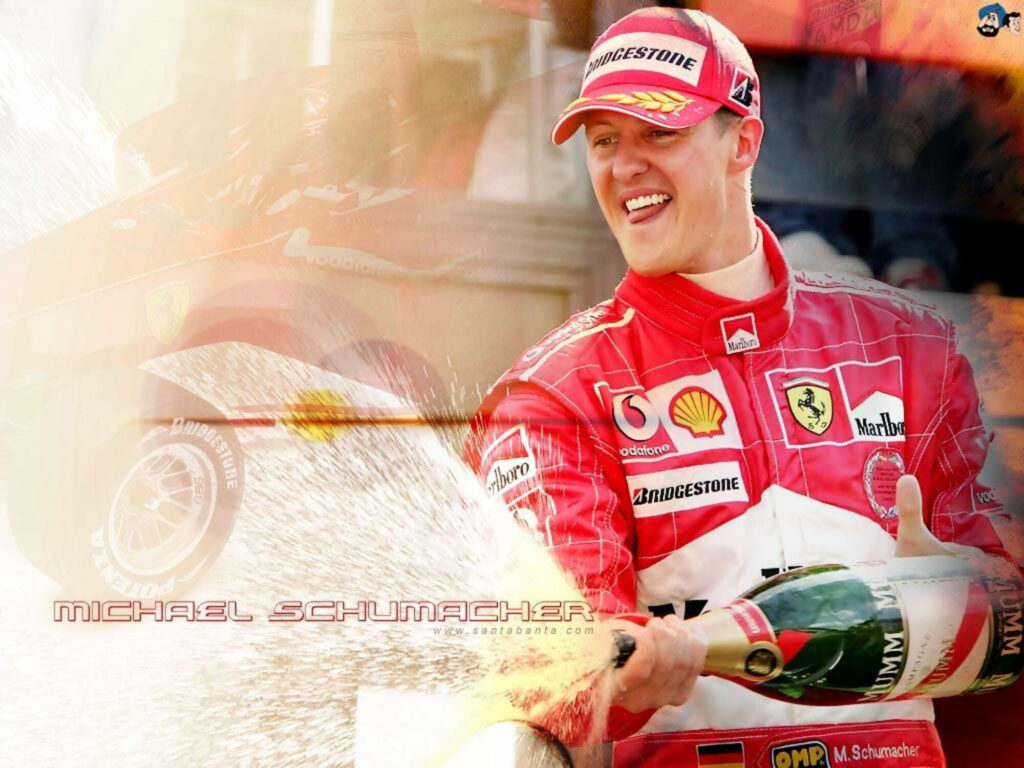 Michael Schumacher Victory Wallpaper - Iconic Ferrari Racing Theme