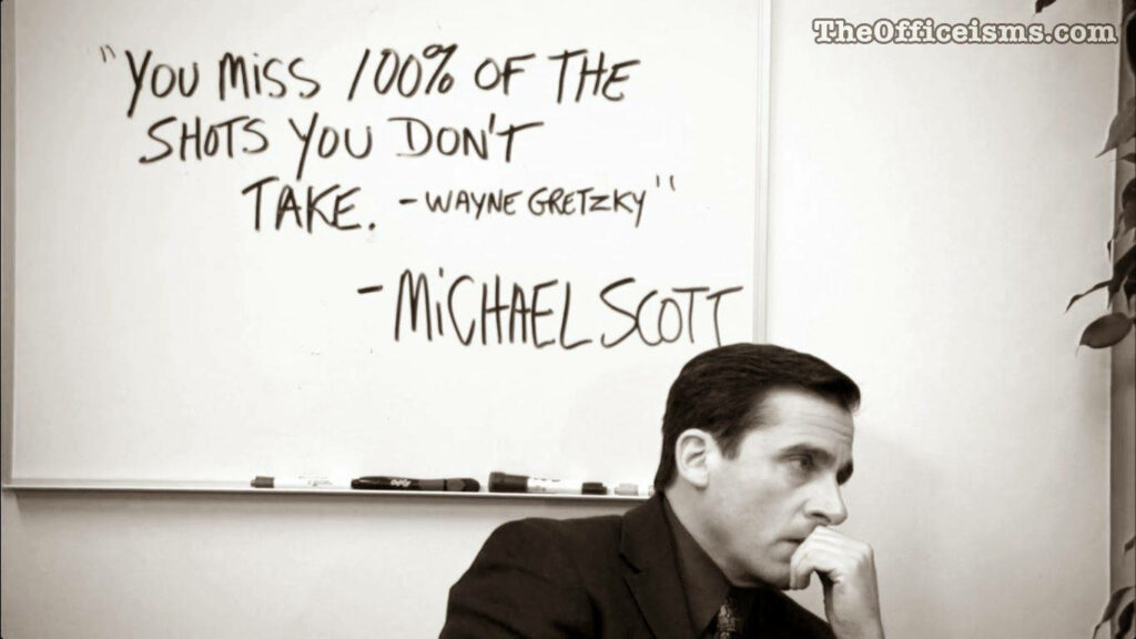 Michael Scott Wallpaper: Iconic Whiteboard Quote from The Office