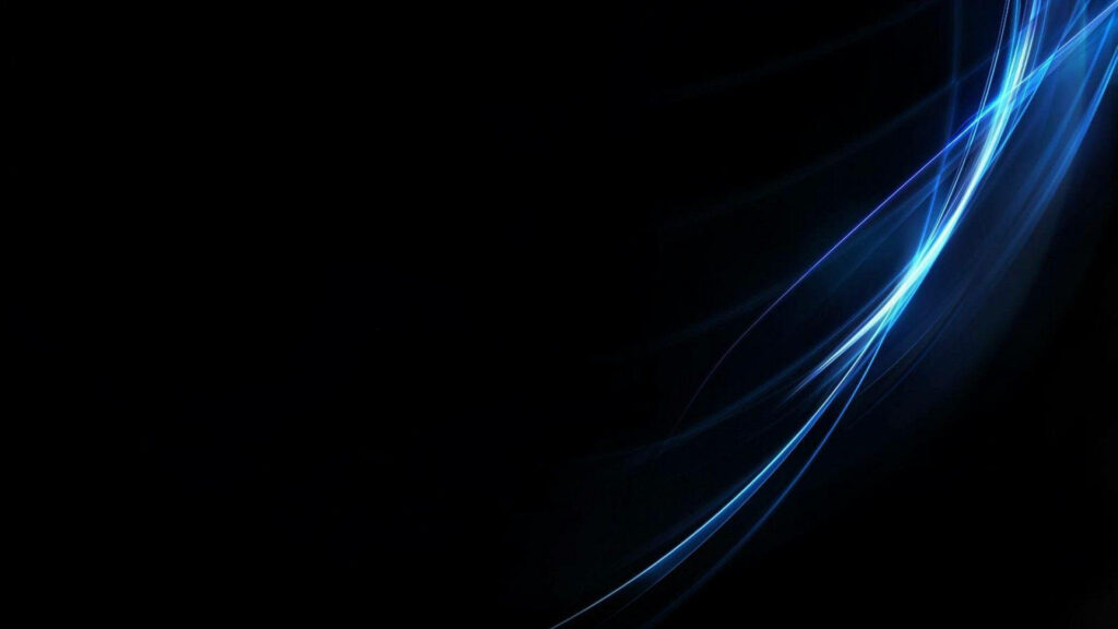 Enigmatic Blue Neon Trails Illuminate the Dark Abyss Wallpaper