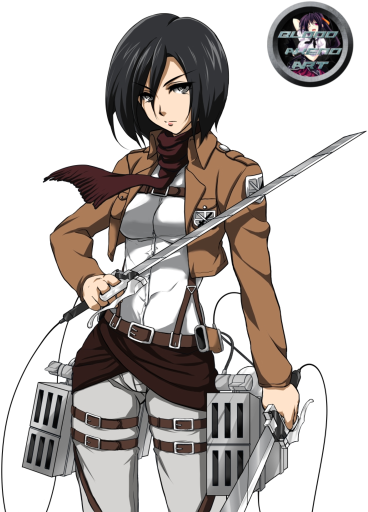 Mikasa Ackerman Wallpaper: Iconic Attack on Titan Battle Scene