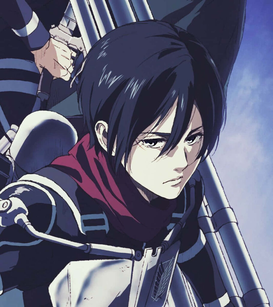 Mikasa Ackerman Wallpaper: Intense Pose & Strength from *Attack on Titan*