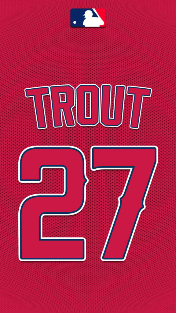 Mike Trout Red Jersey Wallpaper - Bold 27 Design for Fans