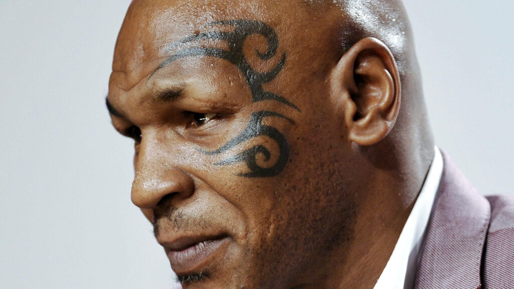Mike Tyson 4K Face Tattoo Wallpaper: Iconic Boxer in High Resolution