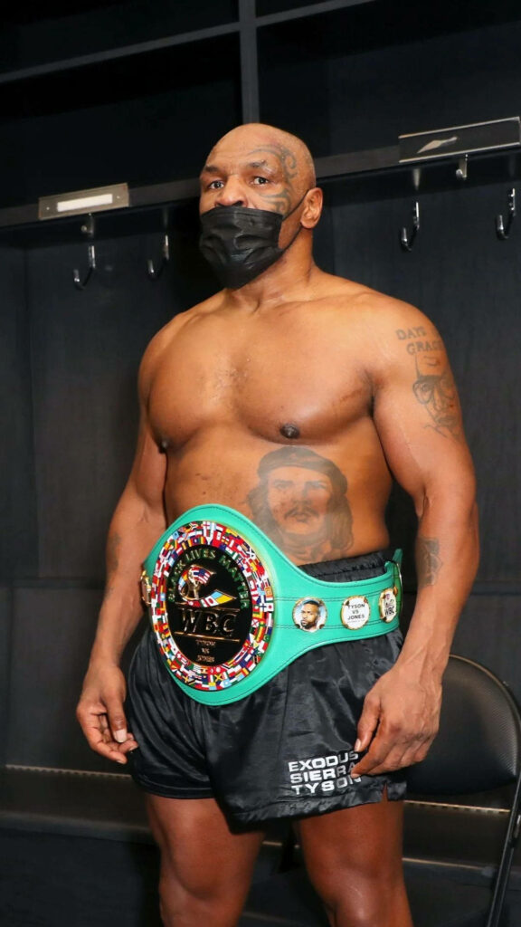 Mike Tyson Masked Champion: Locker Room Wallpaper Background