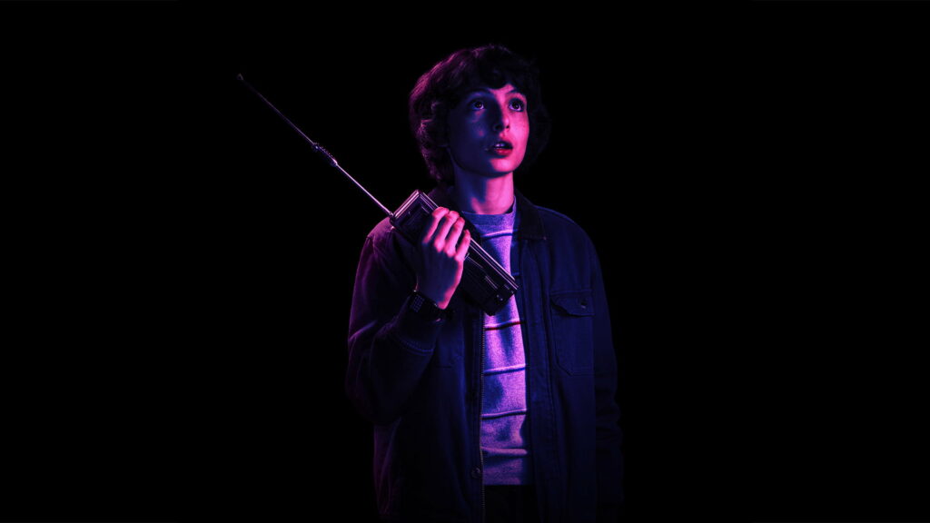 Mike Wheeler Ventures into the Upside Down: Captivating Stranger Things Season 2 Tribute Wallpaper