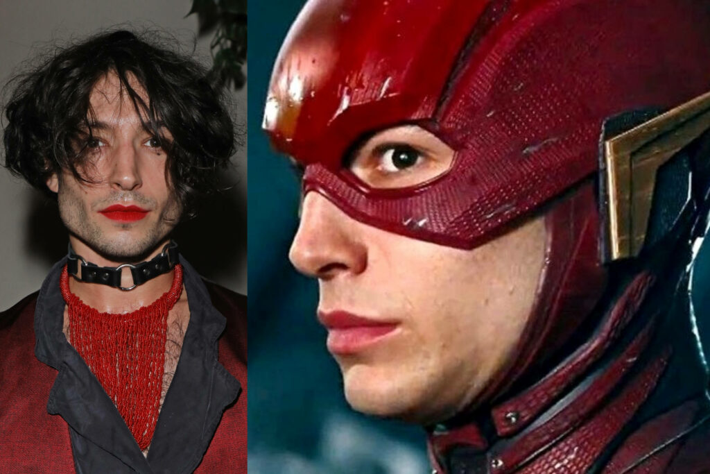 Flash Wallpaper: Miller as Superhero in Iconic Red Suit