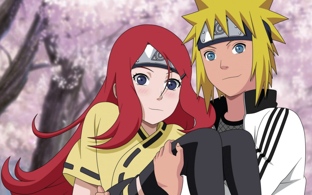 Minato and Kushina's Eternal Love: A Stunning HD Wallpaper Featuring Naruto Characters in Anime